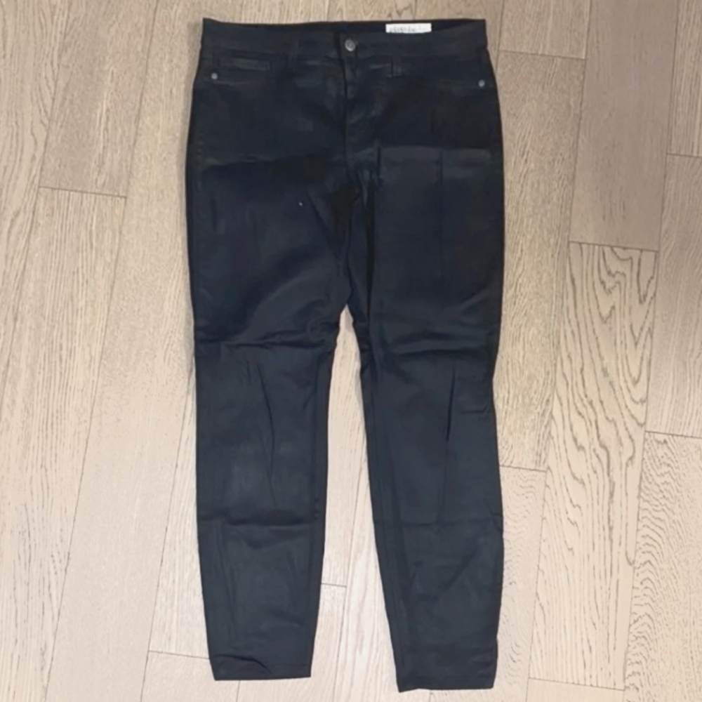 Pistola faux leather coated black skinny jeans size 32 excellent condition